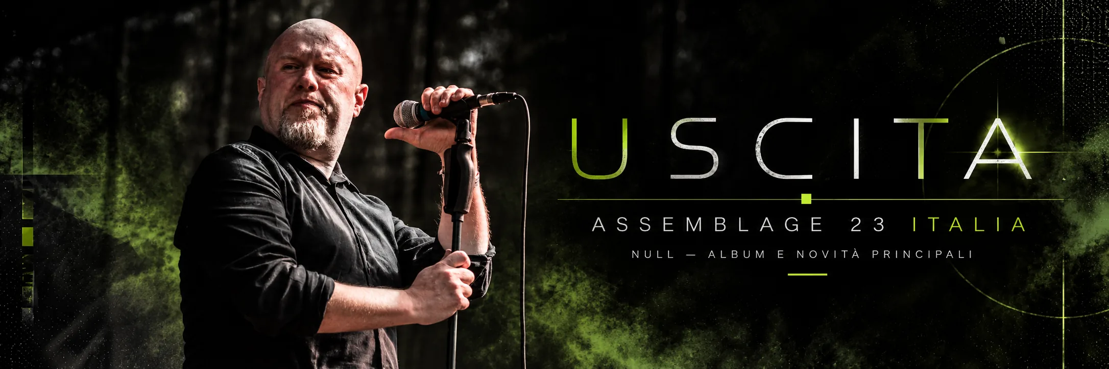 Banner della sezione Uscita di Assemblage 23 Italia